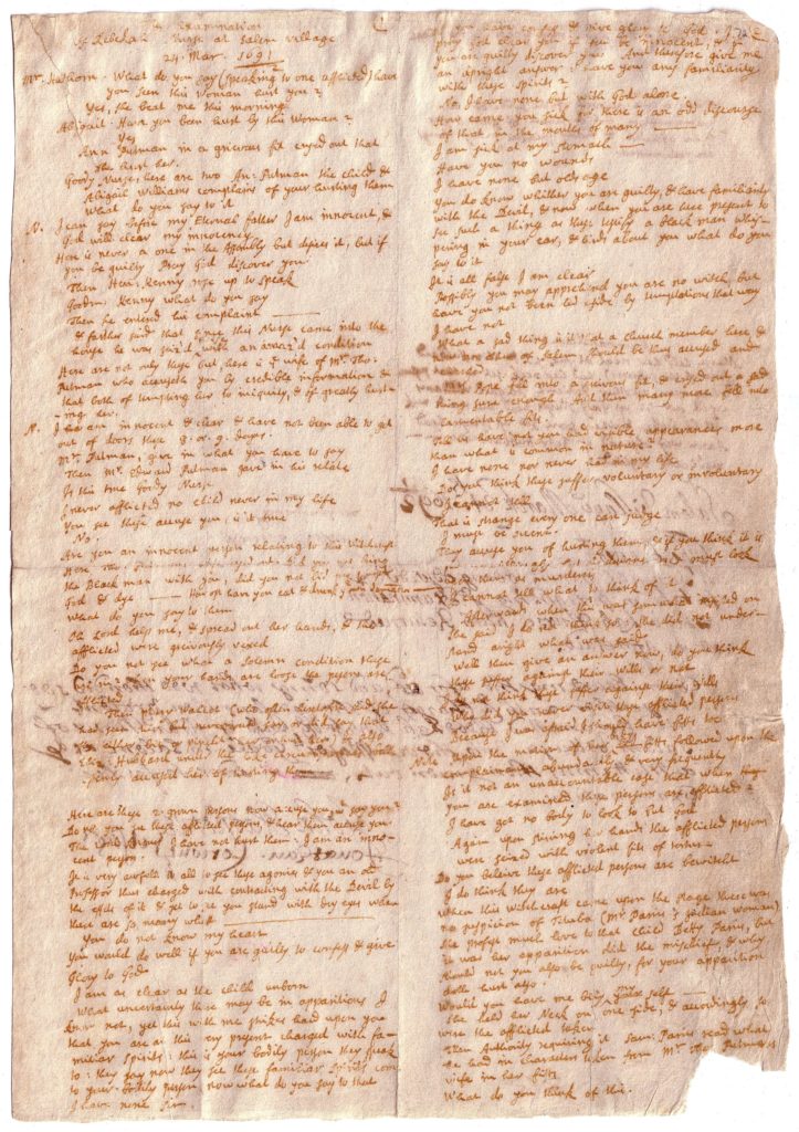 Examination of Rebecca Nurse